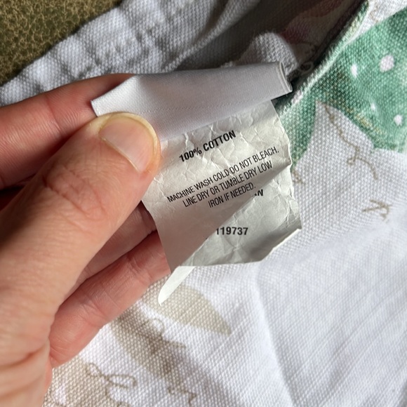 Envogue 100% cotton cactus floral script print shower curtain - Picture 3 of 5